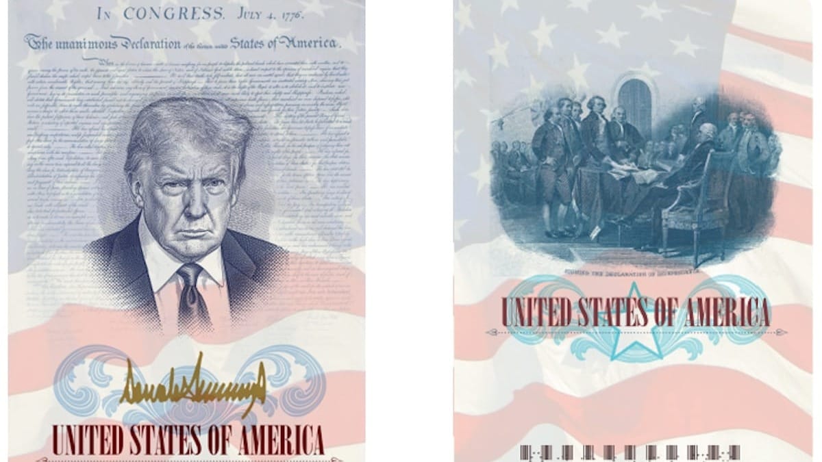 Trump Puts His Face on the Passport